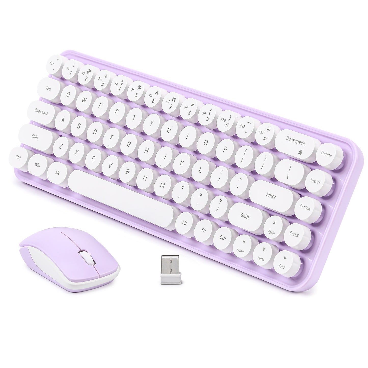 MIKIBY i68 Wireless Membrane Keyboard and Mouse Set