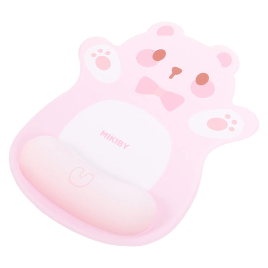 MIKIBY Bear Wrist Computer Mouse Pad Cartoon Mouse Pad Mouse Cushion Ergonomic Wrist Rest Pad