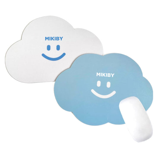 MIKIBY Cloud Mouse Pad Cute 2 Pack, Small Waterproof PVC Mousepad, Non-Slip Rubber Base Personalized Computer Mouse Mat for Office Home