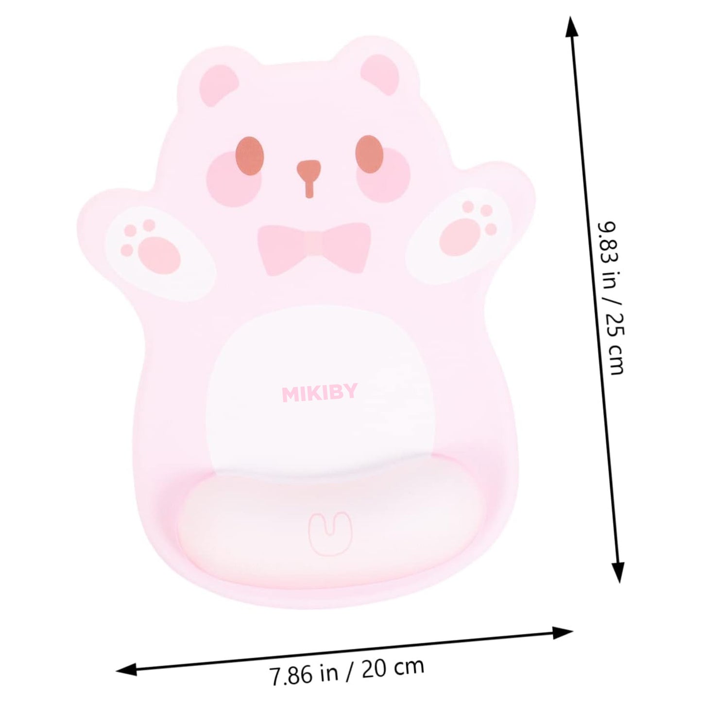 MIKIBY Bear Wrist Computer Mouse Pad Cartoon Mouse Pad Mouse Cushion Ergonomic Wrist Rest Pad