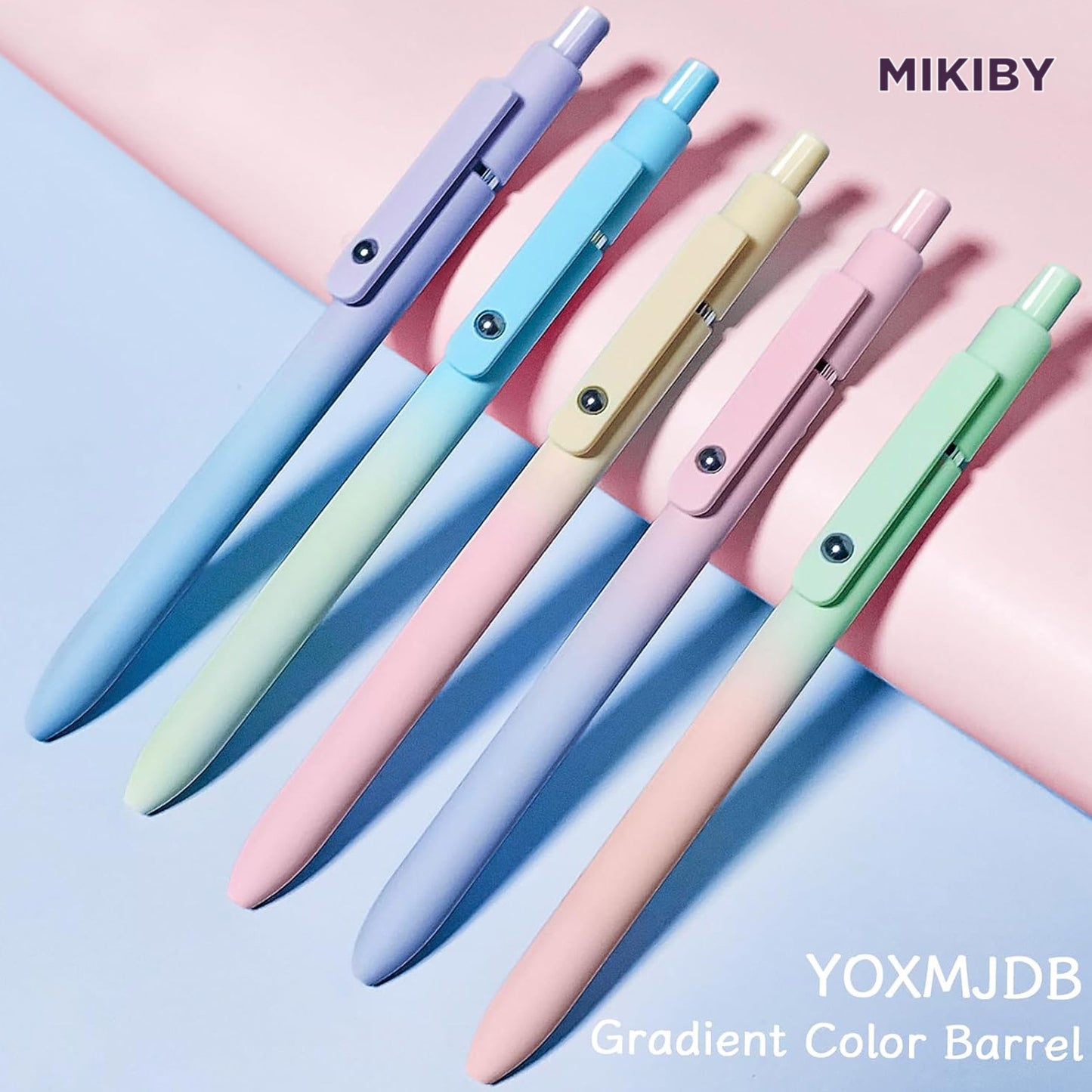 MIKIBY M-754 5 Pcs Medium Point Smooth Writing Gel Pens Cute Pens for Women