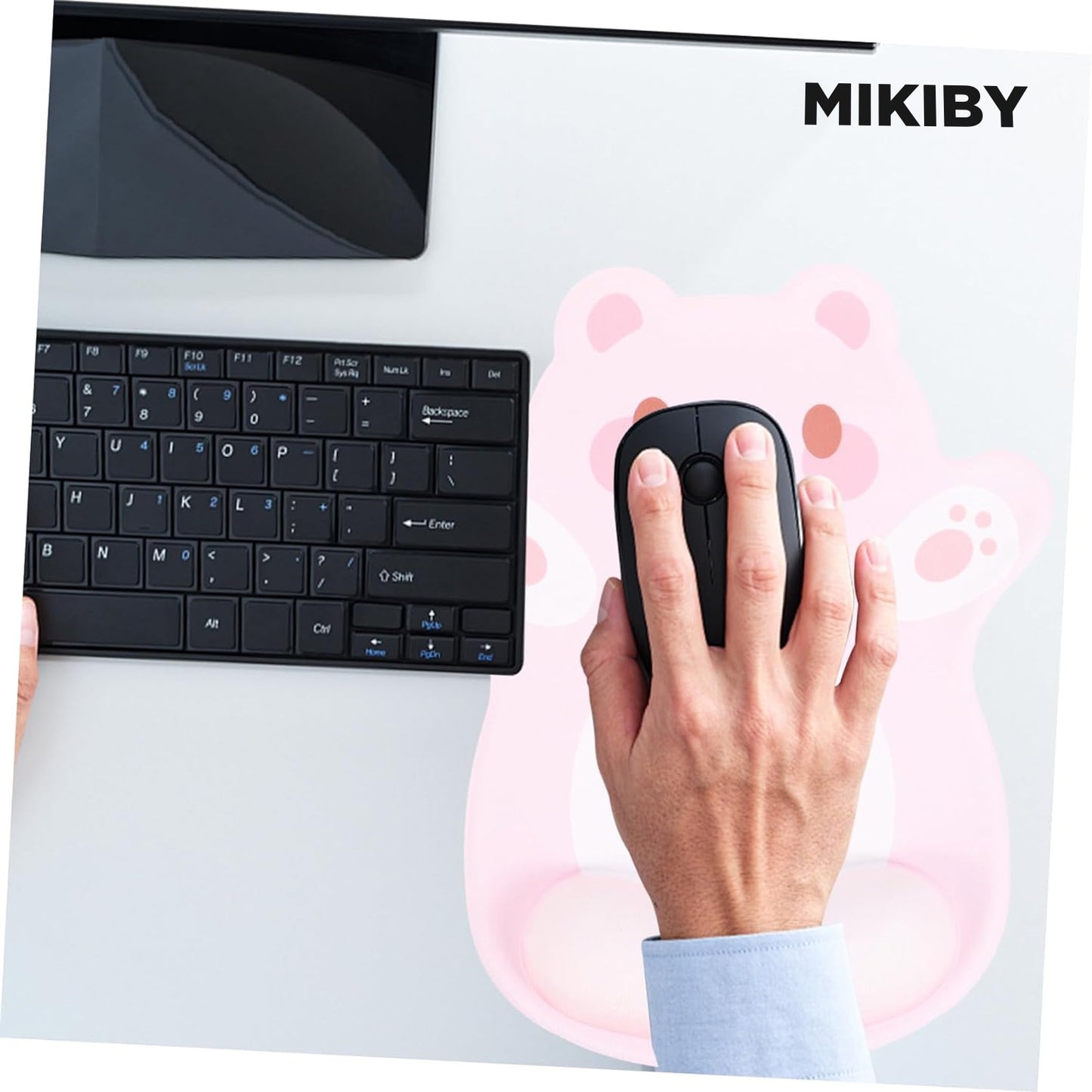 MIKIBY Bear Wrist Computer Mouse Pad Cartoon Mouse Pad Mouse Cushion Ergonomic Wrist Rest Pad