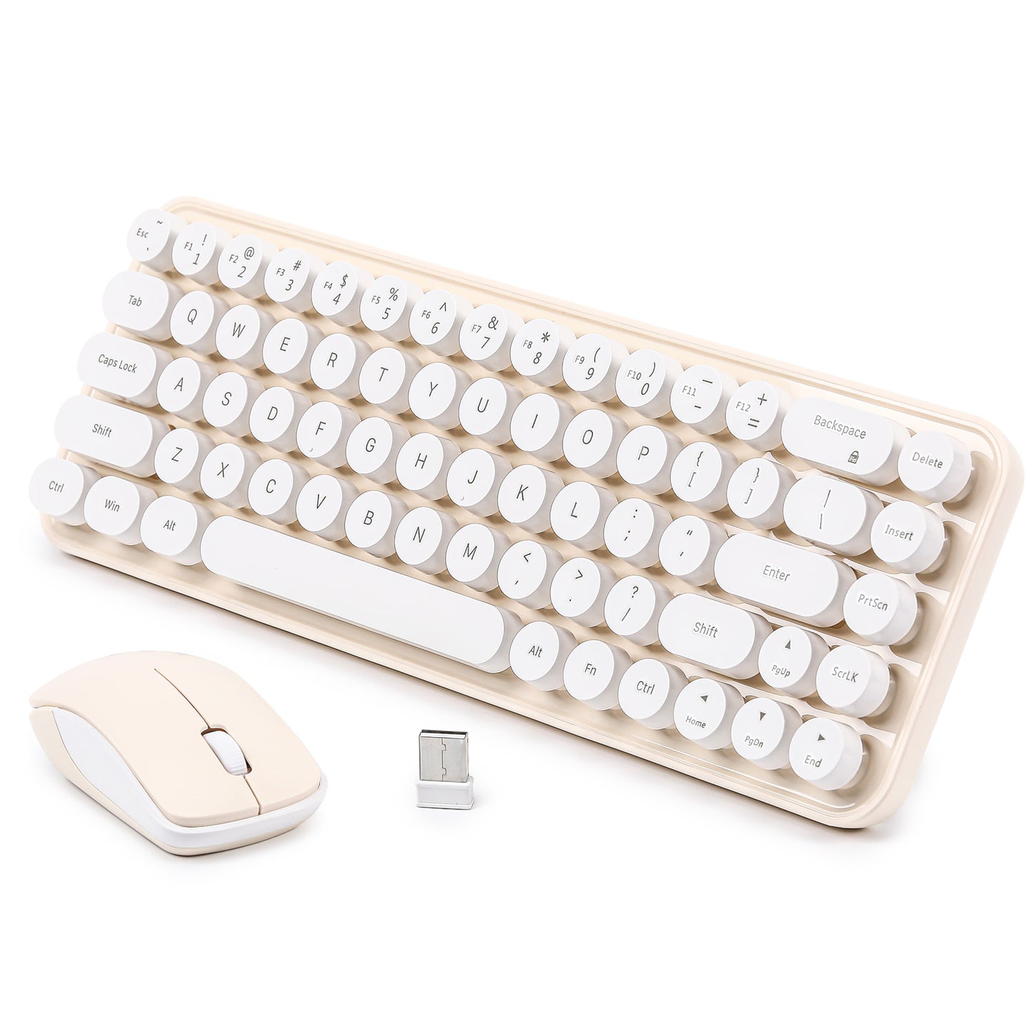 MIKIBY i68 Wireless Membrane Keyboard and Mouse Set