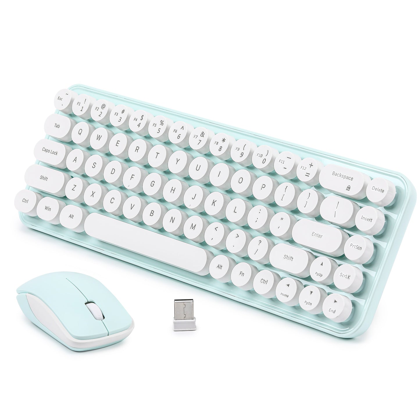 MIKIBY i68 Wireless Membrane Keyboard and Mouse Set