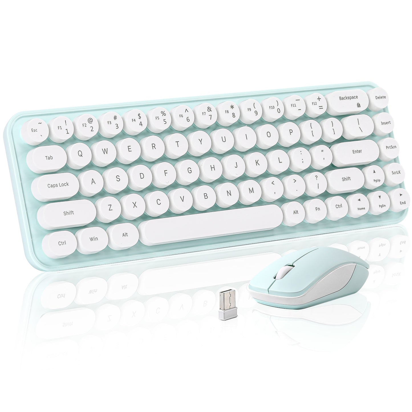 MIKIBY i68 Wireless Membrane Keyboard and Mouse Set