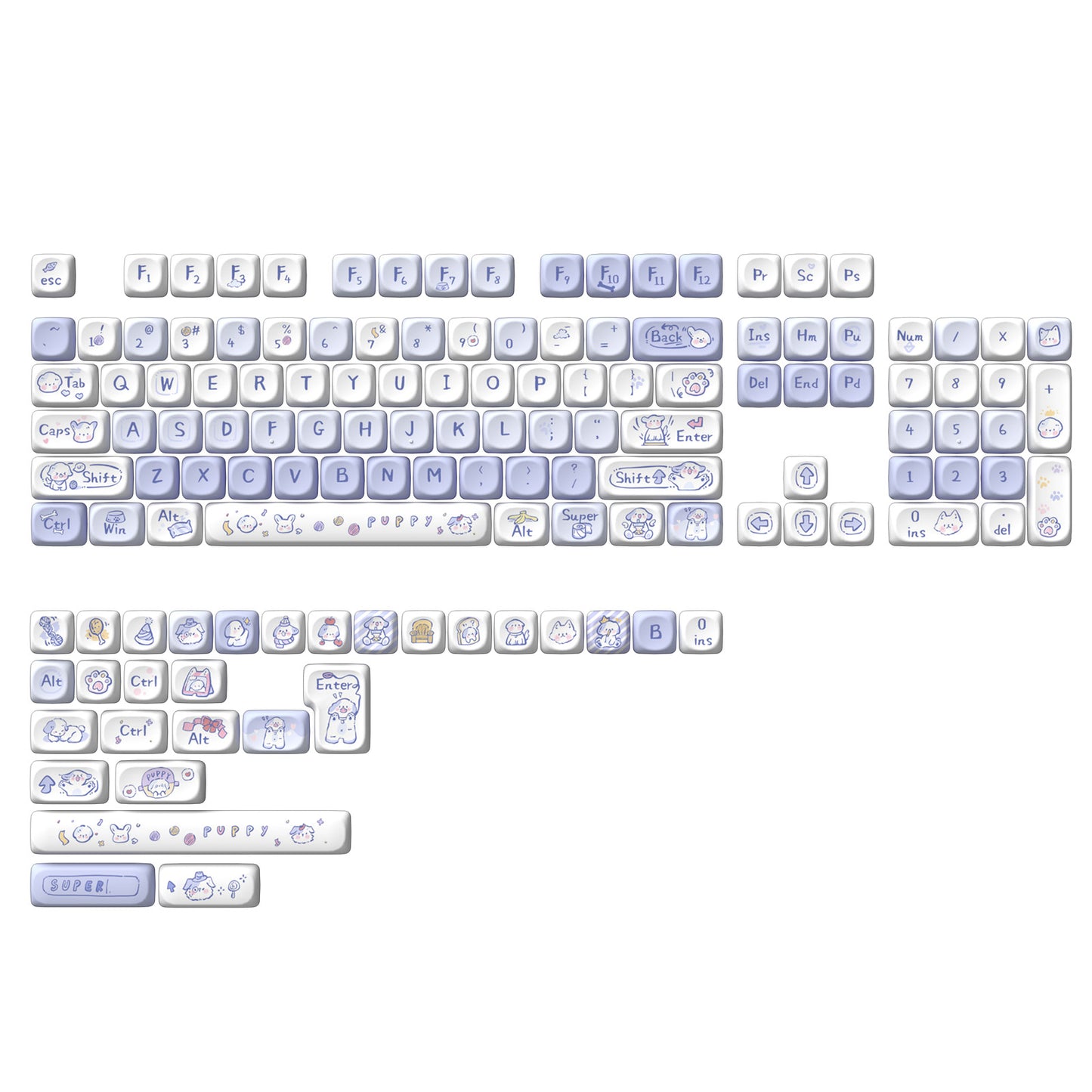 MIKIBY Puppy Love MOA Profile Keycap Set